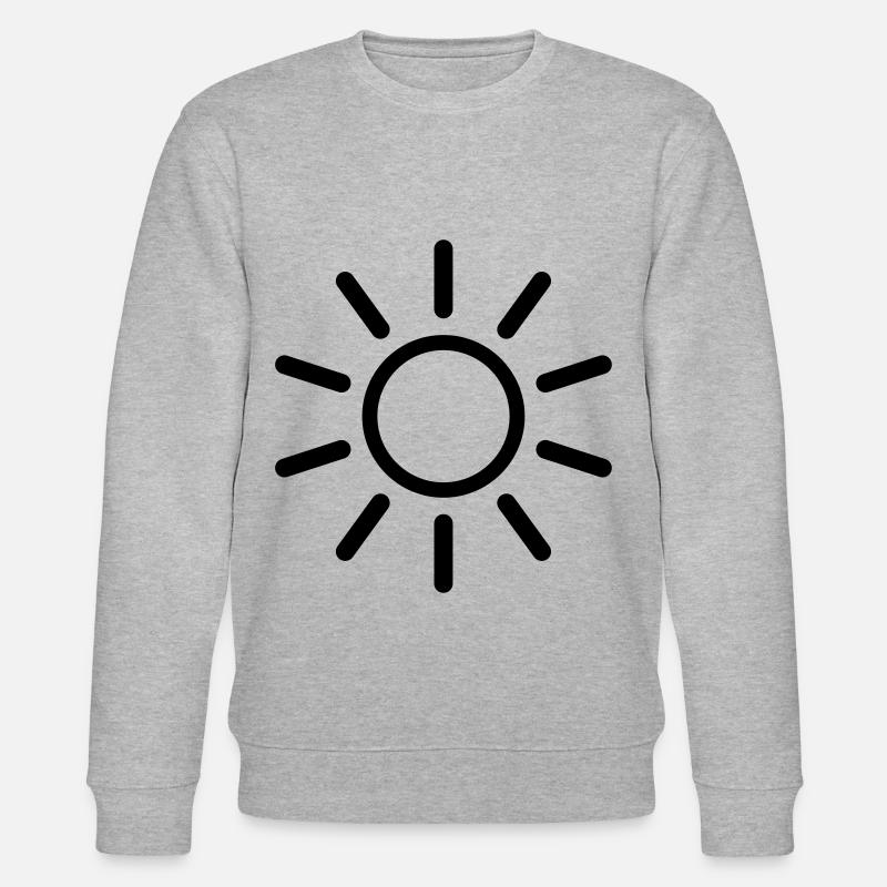 Sun line drawing shape - Stanley/Stella CHANGER Unisex Organic Sweatshirt - heather grey