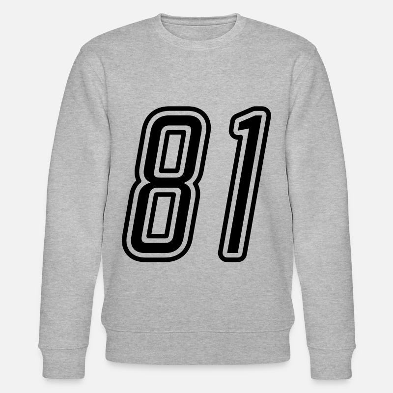 81 Zahl nummer - Stanley/Stella Unisex Bio-Sweatshirt CHANGER  - Grau meliert