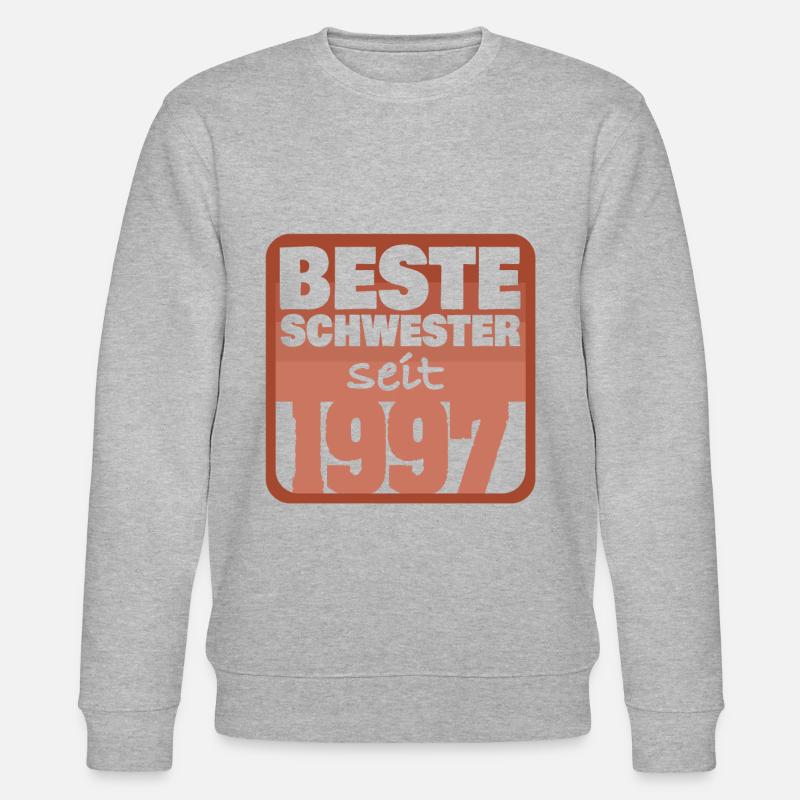 Schwester 1997 - Stanley/Stella Unisex Bio-Sweatshirt CHANGER  - Grau meliert