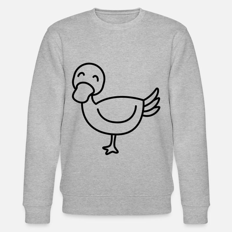 Ente Comic Tier - Stanley/Stella Unisex Bio-Sweatshirt CHANGER  - Grau meliert