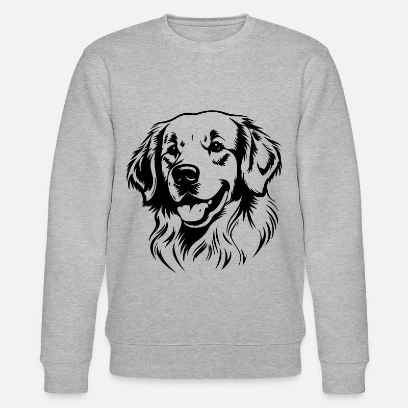 Tête de chien Golden Retriever - Sweat bio CHANGER Stanley/Stella Unisexe - gris chiné