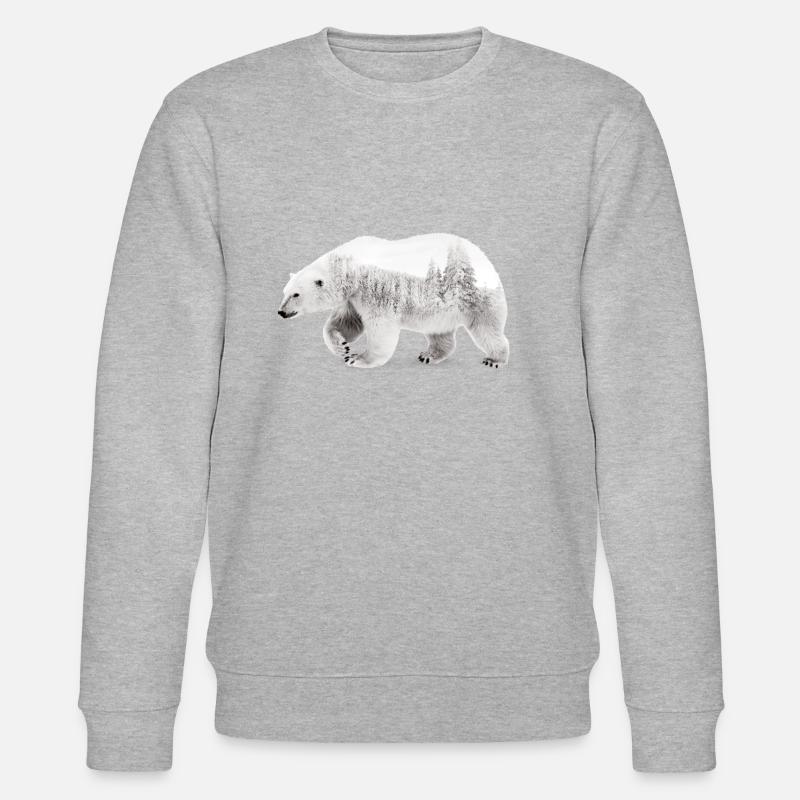 Ours arctique - Sweat bio CHANGER Stanley/Stella Unisexe - gris chiné