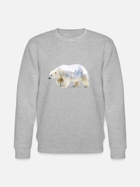 Polar Bear - Stanley/Stella CHANGER Unisex Organic Sweatshirt - heather grey