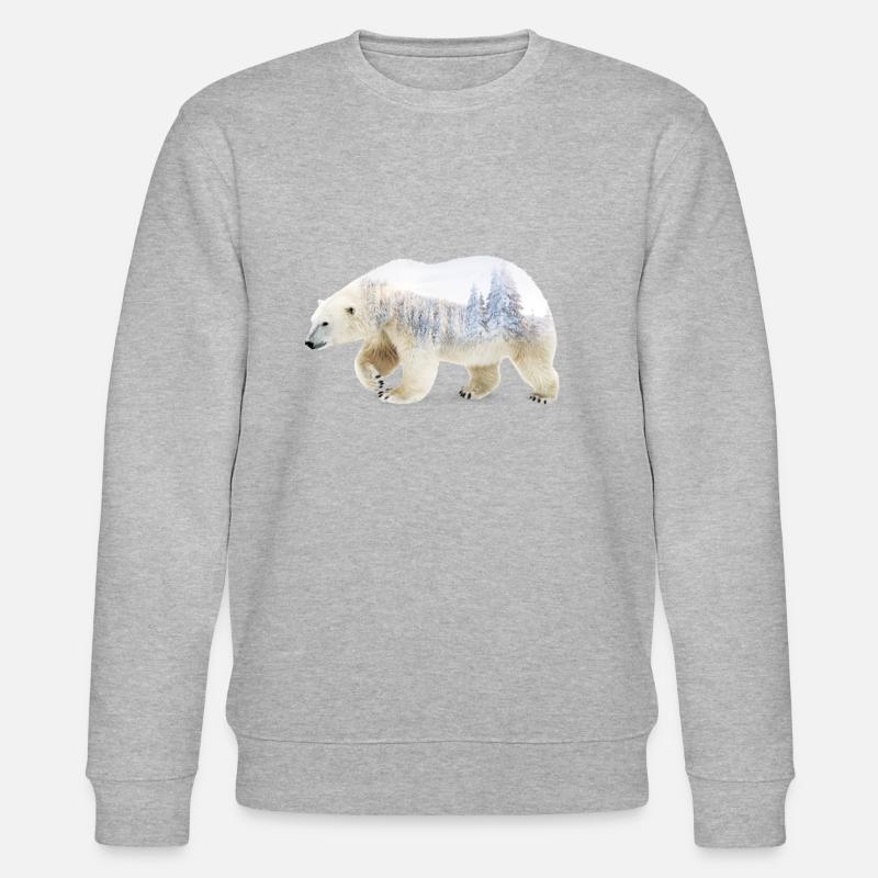 Polar Bear - Stanley/Stella CHANGER Unisex Organic Sweatshirt - heather grey
