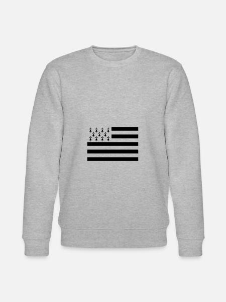 Breton Flag T-shirt - Stanley/Stella CHANGER Unisex Organic Sweatshirt - heather grey