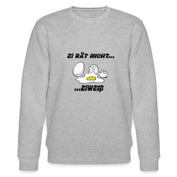 Eier - Stanley/Stella Unisex Bio-Sweatshirt CHANGER  - Grau meliert - Vorne - Nik (191cm) & Marisol (170cm)