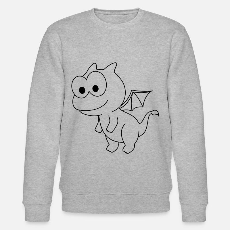 Drache Comic Tier - Stanley/Stella Unisex Bio-Sweatshirt CHANGER  - Grau meliert