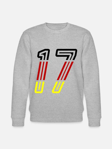 17 Number symbol Germany - Stanley/Stella CHANGER Unisex Organic Sweatshirt - heather grey