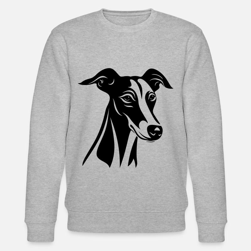 Tête de chien lévrier - Sweat bio CHANGER Stanley/Stella Unisexe - gris chiné