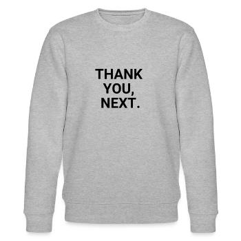 Thank you, next. - Stanley/Stella Unisex Bio-Sweatshirt CHANGER  - Grau meliert - Vorne - Nik (191cm) & Marisol (170cm)