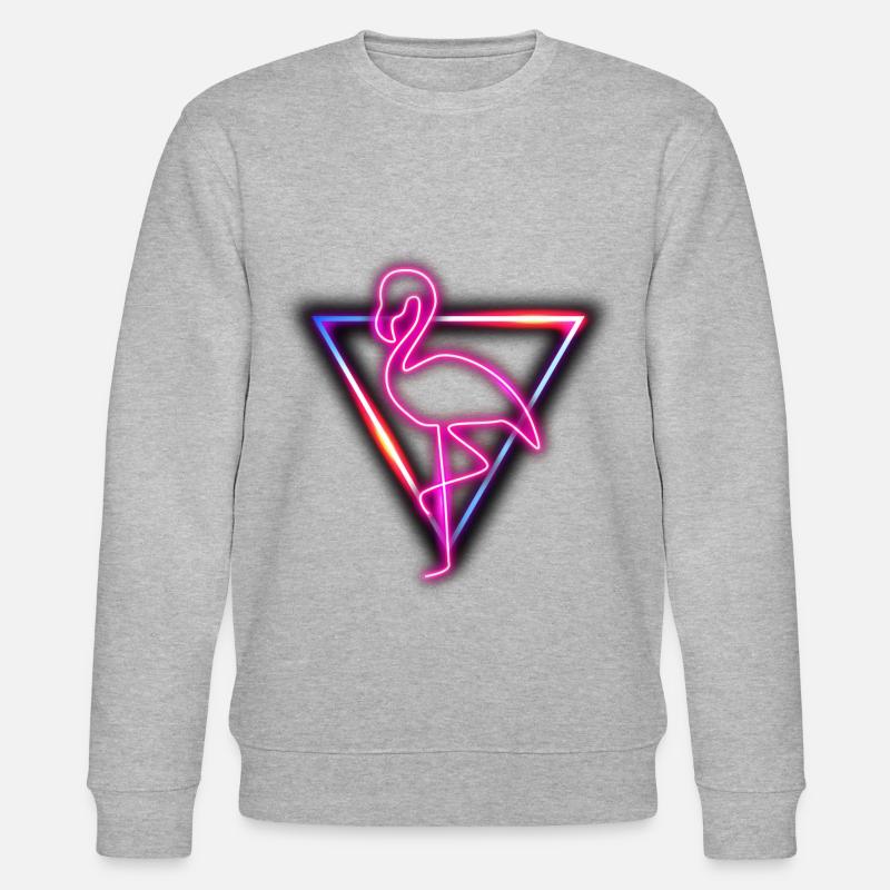 Flamingo Rosa Neon - Stanley/Stella Unisex Bio-Sweatshirt CHANGER  - Grau meliert