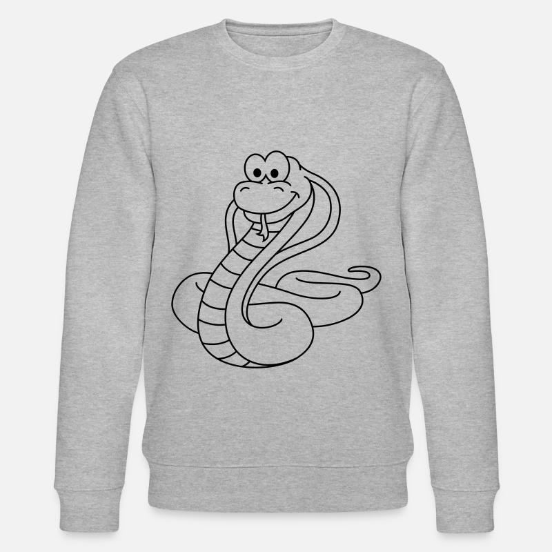 Serpent Cobra Comic Animal - Sweat bio CHANGER Stanley/Stella Unisexe - gris chiné