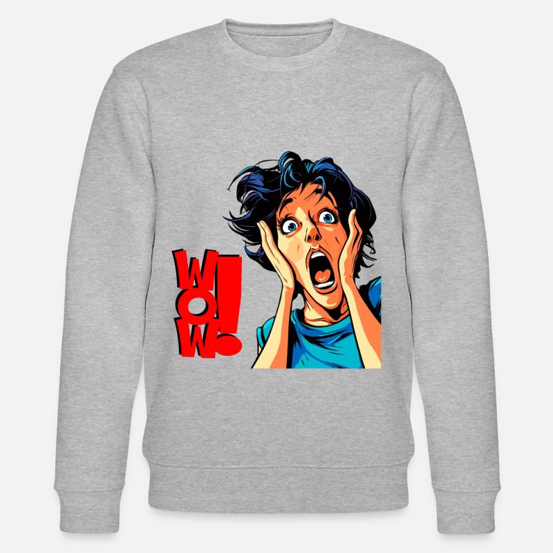 Schrei WOW - Stanley/Stella Unisex Bio-Sweatshirt CHANGER  - Grau meliert