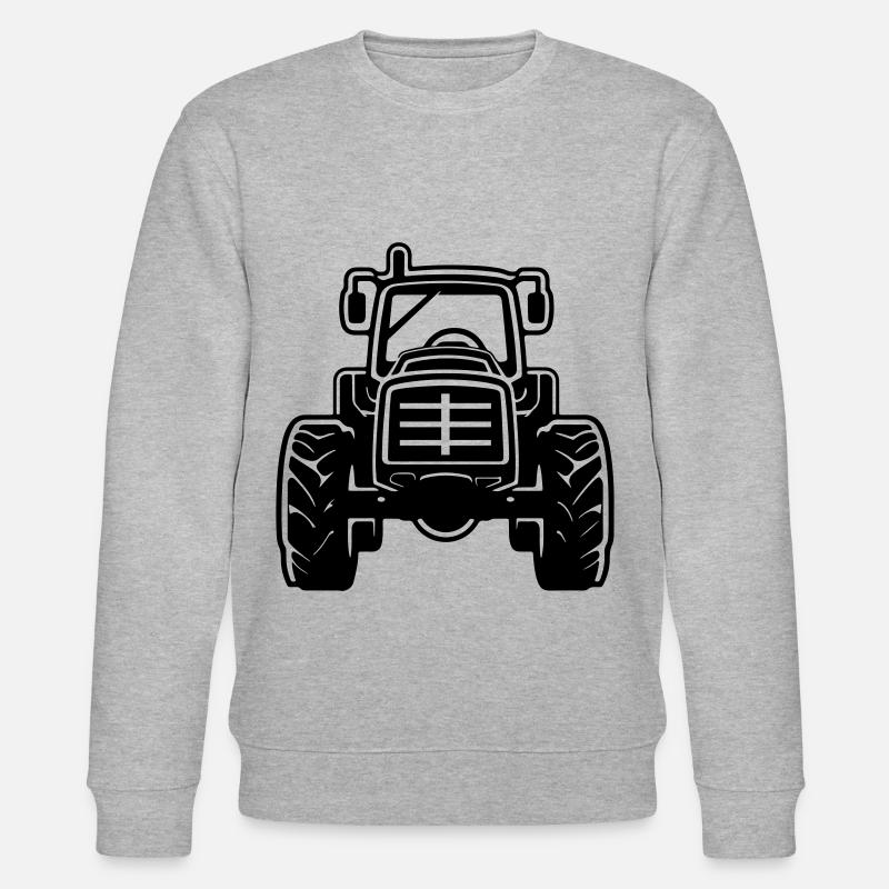 Traktor Bauer Farmer Symbol - Stanley/Stella Unisex Bio-Sweatshirt CHANGER - Grau meliert