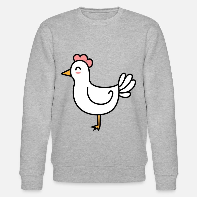 Huhn Comic Tier - Stanley/Stella Unisex Bio-Sweatshirt CHANGER  - Grau meliert