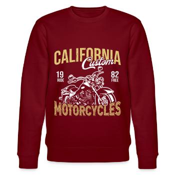 California Custom Motorcycles - Sweat bio CHANGER Stanley/Stella Unisexe - bordeaux - Devant - Nik (191cm) & Marisol (170cm)