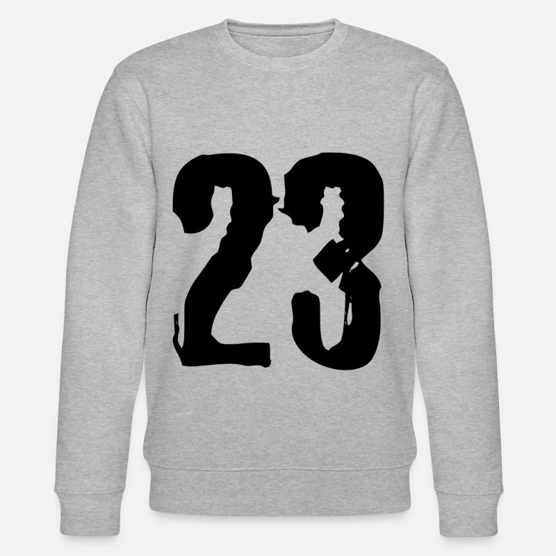 23 Zahl Trikot - Stanley/Stella Unisex Bio-Sweatshirt CHANGER  - Grau meliert