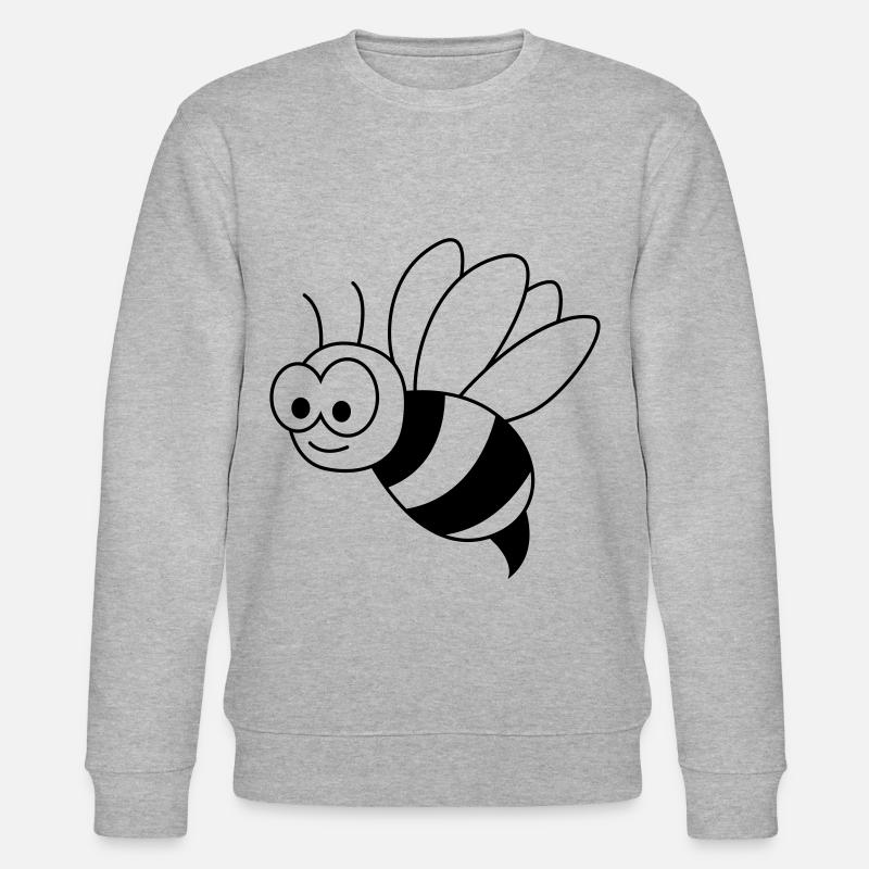 Honigbiene Comic Tier - Stanley/Stella Unisex Bio-Sweatshirt CHANGER  - Grau meliert