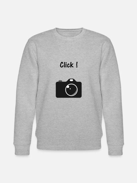Camera Photo Click - Sweat bio CHANGER Stanley/Stella Unisexe - gris chiné
