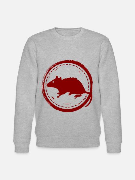 Rat - Rodent - Stanley/Stella CHANGER Unisex Organic Sweatshirt - heather grey