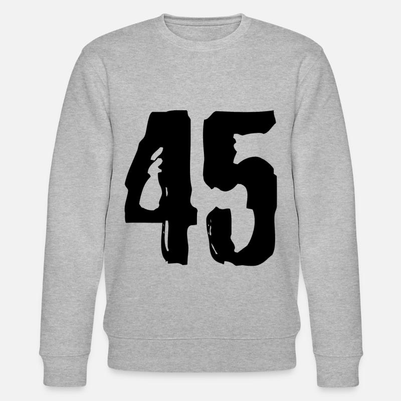 45 number jersey - Stanley/Stella CHANGER Unisex Organic Sweatshirt - heather grey