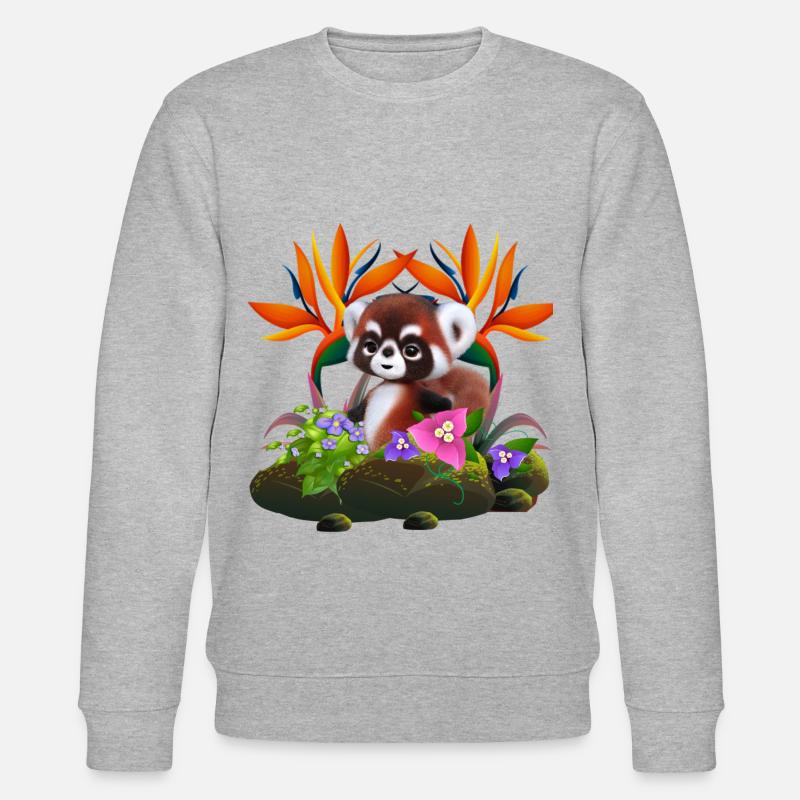 Mignon bébé à fourrure - Sweat bio CHANGER Stanley/Stella Unisexe - gris chiné