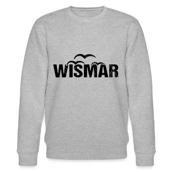 Wismar Möwen Hansestadt - Stanley/Stella Unisex Bio-Sweatshirt CHANGER  - Grau meliert - Vorne - Nik (191cm) & Marisol (170cm)