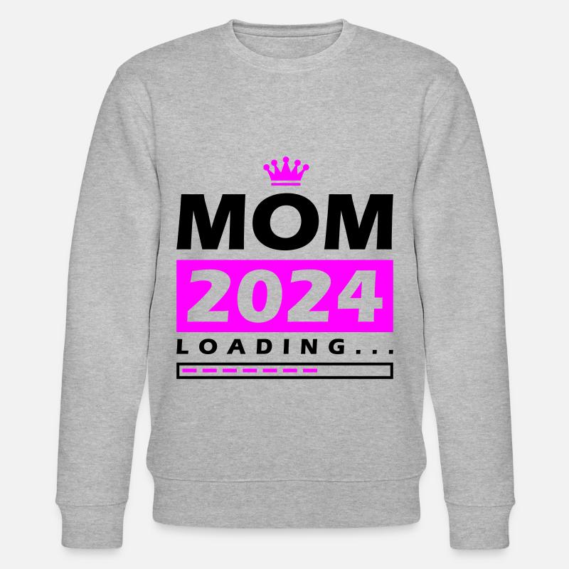 Mama 2024 Loading Mom - Stanley/Stella Unisex Bio-Sweatshirt CHANGER  - Grau meliert