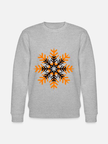 Snowflake Winter Symbol - Stanley/Stella CHANGER Unisex Organic Sweatshirt - heather grey