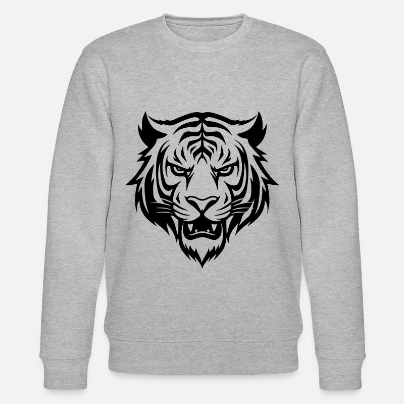 Tête de tigre - Sweat bio CHANGER Stanley/Stella Unisexe - gris chiné