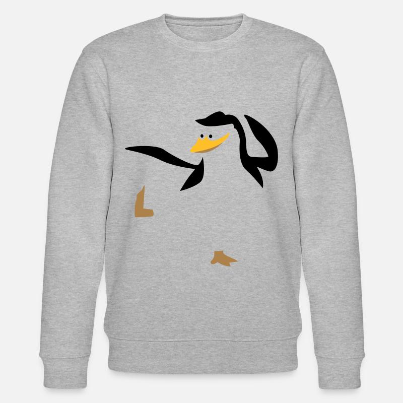 Penguin doing karate sport - Stanley/Stella CHANGER Unisex Organic Sweatshirt - heather grey