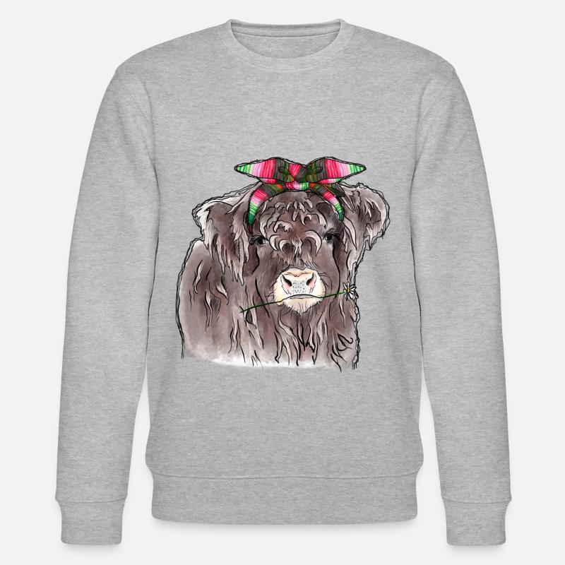 Vache de chéri de highland - Sweat bio CHANGER Stanley/Stella Unisexe - gris chiné