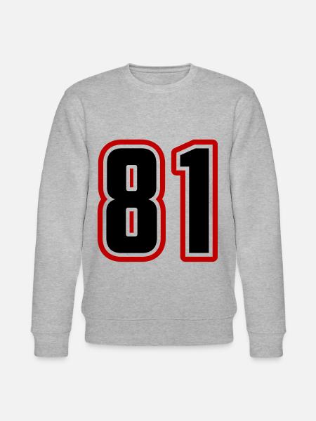 81 Zahl Symbol - Stanley/Stella Unisex Bio-Sweatshirt CHANGER  - Grau meliert