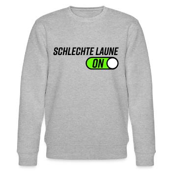 Schelchte Laune Humor Geschenkidee - Stanley/Stella Unisex Bio-Sweatshirt CHANGER  - Grau meliert - Vorne - Nik (191cm) & Marisol (170cm)