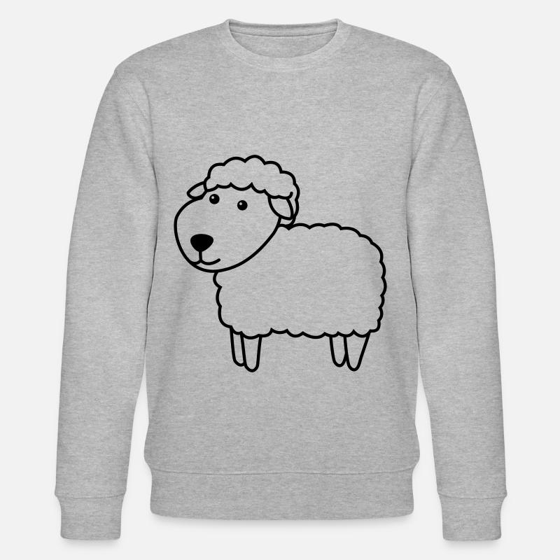 Schaf Comic Tier - Stanley/Stella Unisex Bio-Sweatshirt CHANGER  - Grau meliert