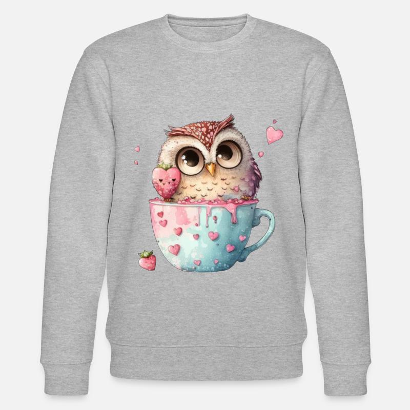 Eule Eulen - Stanley/Stella Unisex Bio-Sweatshirt CHANGER  - Grau meliert