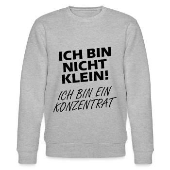 Ich Bin Nicht Klein Ich Bin Ein Konzentrat - Stanley/Stella Unisex Bio-Sweatshirt CHANGER  - Grau meliert - Vorne - Nik (191cm) & Marisol (170cm)