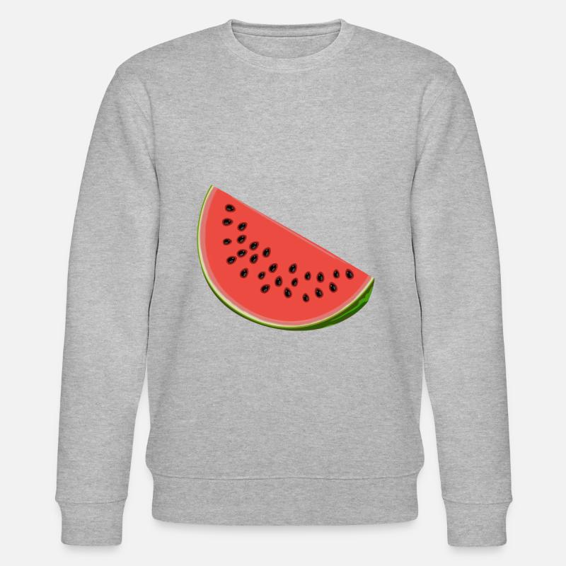 Wassermelone mit Samen - Stanley/Stella Unisex Bio-Sweatshirt CHANGER  - Grau meliert