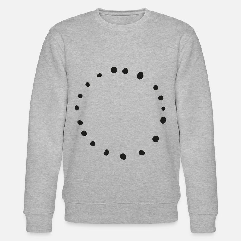 Kreis Punkte Zeichen - Stanley/Stella Unisex Bio-Sweatshirt CHANGER  - Grau meliert