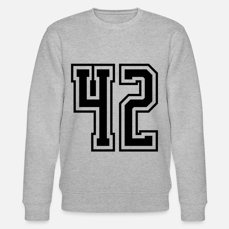 42 Zahl nummer - Stanley/Stella Unisex Bio-Sweatshirt CHANGER - Grau meliert