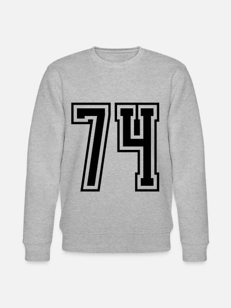 74 digit number - Stanley/Stella CHANGER Unisex Organic Sweatshirt - heather grey