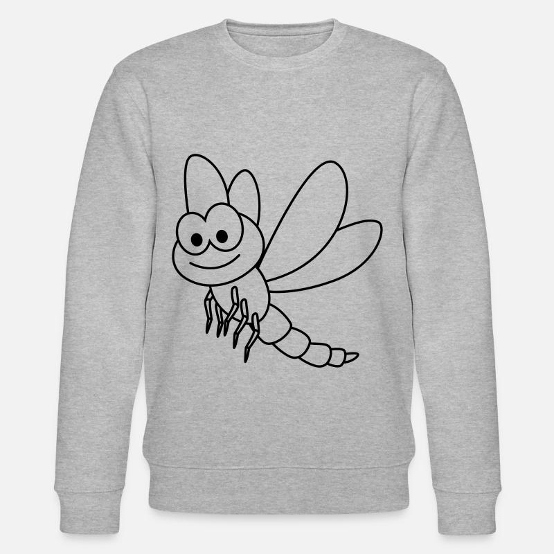 Libellule dragon fly - Sweat bio CHANGER Stanley/Stella Unisexe - gris chiné