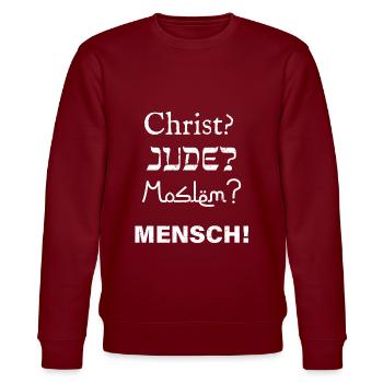 Religion Christ Jude Moslem Mensch - Stanley/Stella Unisex Bio-Sweatshirt CHANGER  - Burgunderrot - Vorne - Nik (191cm) & Marisol (170cm)