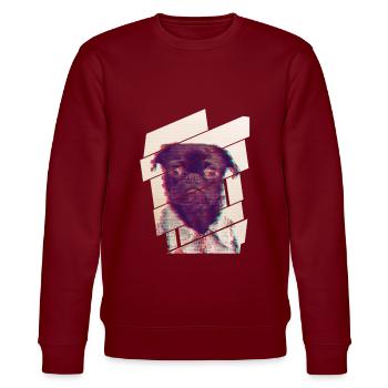 Glitch Pug - Sweat bio CHANGER Stanley/Stella Unisexe - bordeaux - Devant - Nik (191cm) & Marisol (170cm)