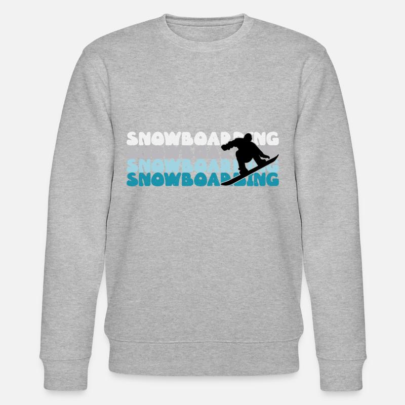 Snowboarding Snowboarding Snowboarding Snowboarder - Stanley/Stella CHANGER Unisex Organic Sweatshirt - heather grey
