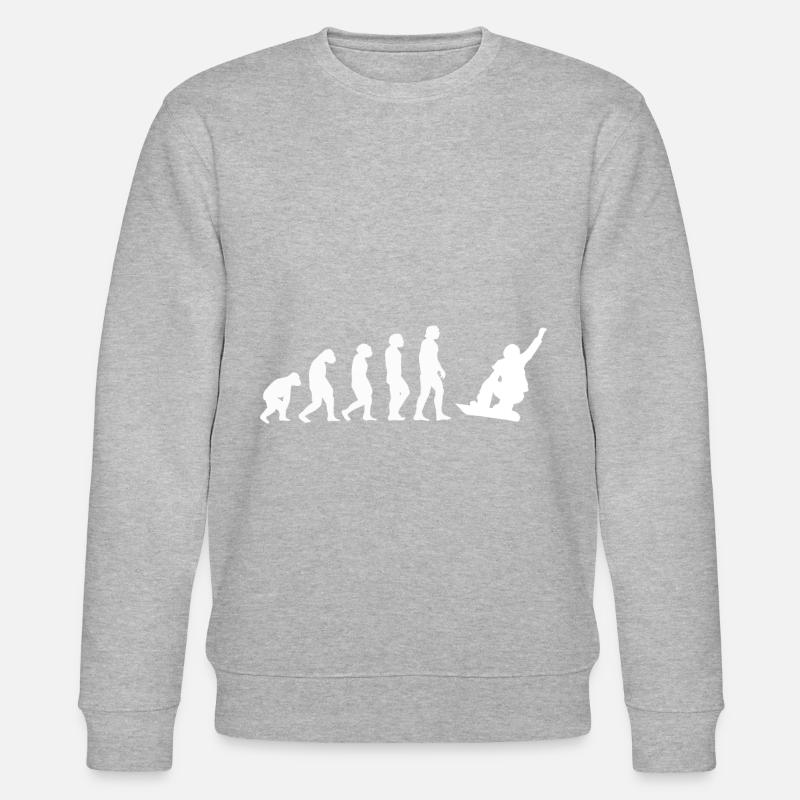 Snowboard Snowboarding Snowboardurlaub Snowboarder - Stanley/Stella Unisex Bio-Sweatshirt CHANGER  - Grau meliert