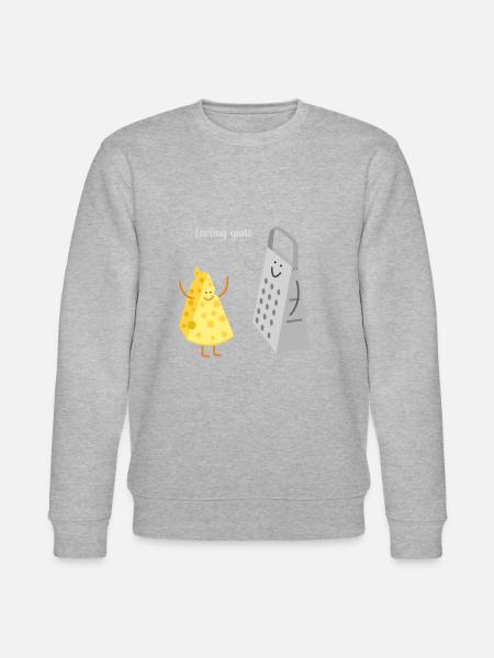 Feeling Grate Cheese Pun - Stanley/Stella CHANGER Unisex Organic Sweatshirt - heather grey