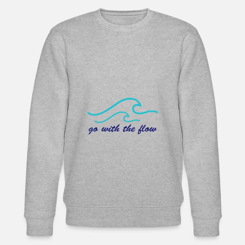 go with the flow "WELLE" - Stanley/Stella Unisex Bio-Sweatshirt CHANGER  - Grau meliert