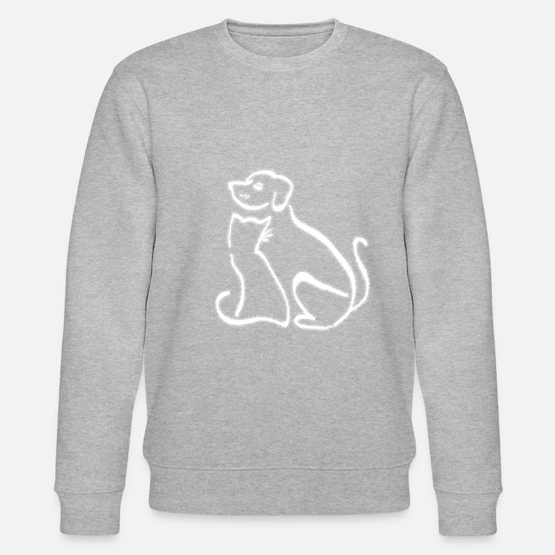 Hunde und Katzenliebe - Stanley/Stella Unisex Bio-Sweatshirt CHANGER  - Grau meliert