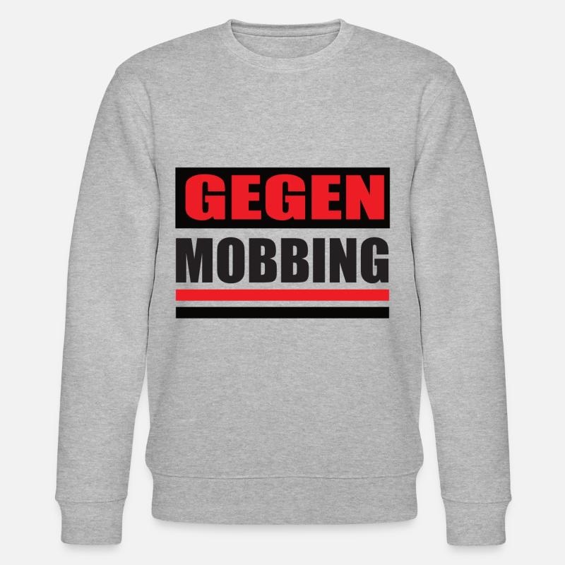 Gegen Mobbing - Stanley/Stella Unisex Bio-Sweatshirt CHANGER  - Grau meliert